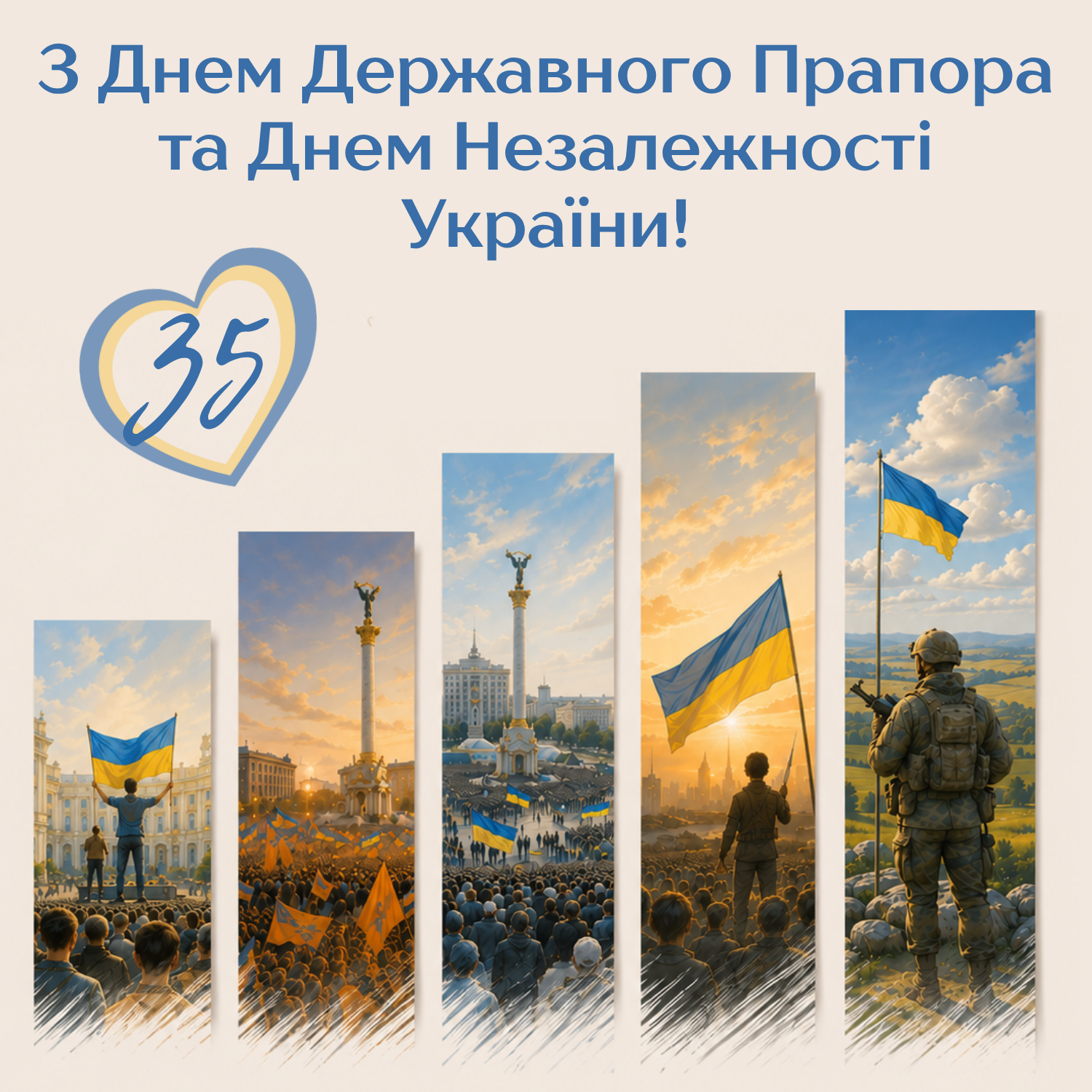 З Днем Державного Прапора та Днем Незалежності України!